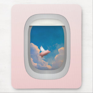 Flugschwein durch Flugzeugmousepe Mousepad