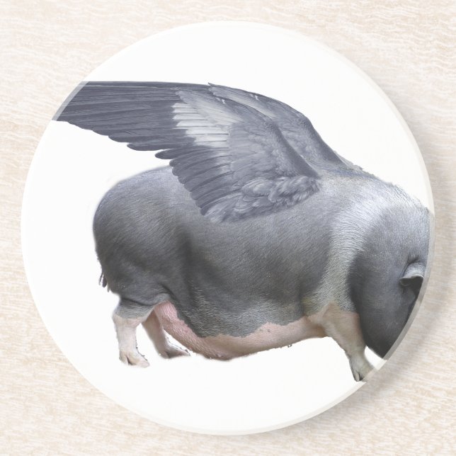 Flugschwein Getränkeuntersetzer (Vorne)