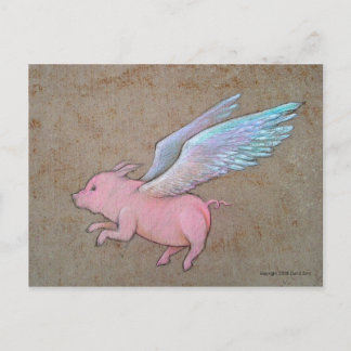 Flugschwein Postkarte