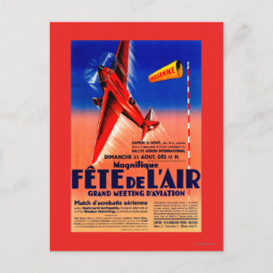 Flugshow mit Haryse Hilsz Werbeplakat Postkarte