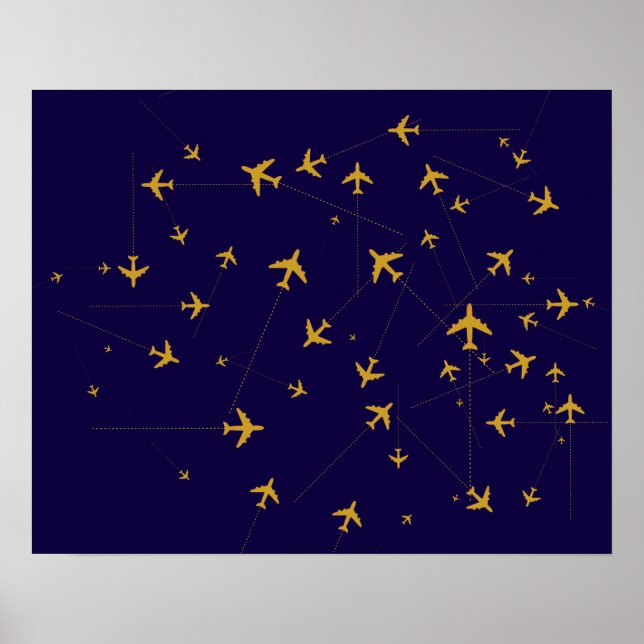 Flugstrecken Poster (Vorne)