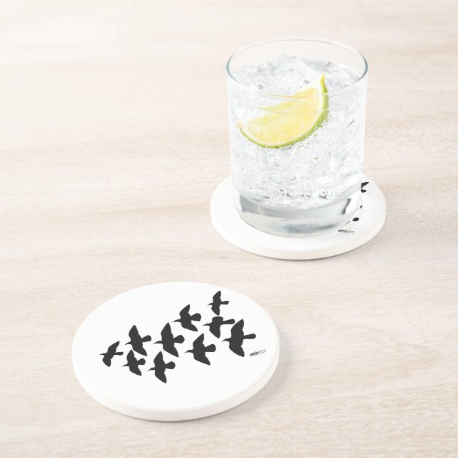 Flugtauben Getränkeuntersetzer (Seite)