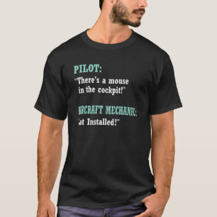 Flugtechniker A Kat Installiert Flugzeugmechaniker T-Shirt