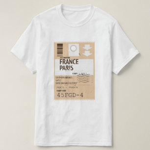 Flugticket Paris Frankreich T-Shirt