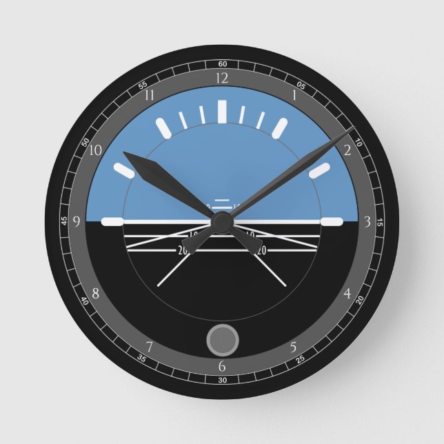 Fluguhr Runde Wanduhr (Vorderseite)
