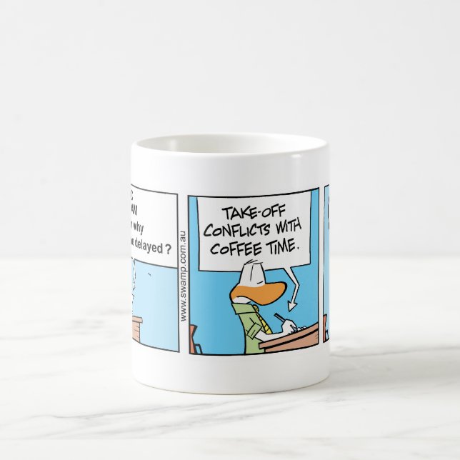 Flugverkehr-Kontrollen-Kaffee-Cartoon-Tasse Kaffeetasse (Mittel)