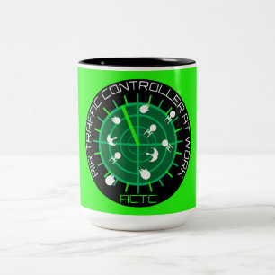 Flugverkehrsleiter Zweifarbige Tasse