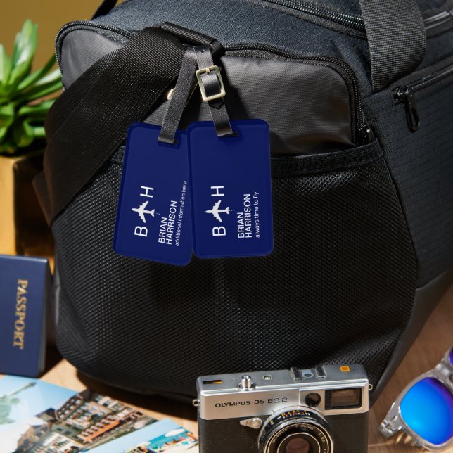 Flugzeit Gepäckanhänger (Vorderseite & Rückseite)