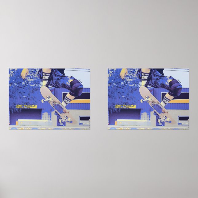 Flugzeit - Skateboarder Bilderwand Sets (Vorderseite)