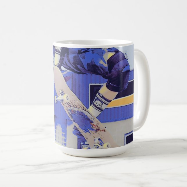 Flugzeit - Skateboarder Kaffeetasse (VorderseiteRechts)