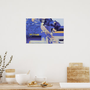 Flugzeit - Skateboarder Poster