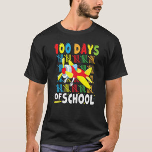 Flugzeug: 100 Tage Schulkleidung für Lehrer B T-Shirt