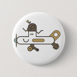 Flugzeug-Abzeichen Button