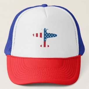 Flugzeug Aircraft USA Flag Veteran Pilot Geschenk Truckerkappe