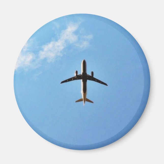 Flugzeug am Himmel Magnet (Vorne)