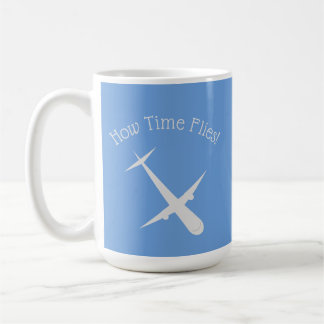Flugzeug auf blauem Personalisiert Kaffeetasse