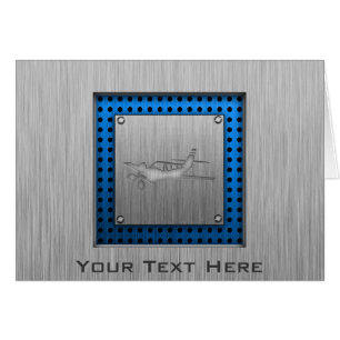 Flugzeug aus gebürstetem Metall