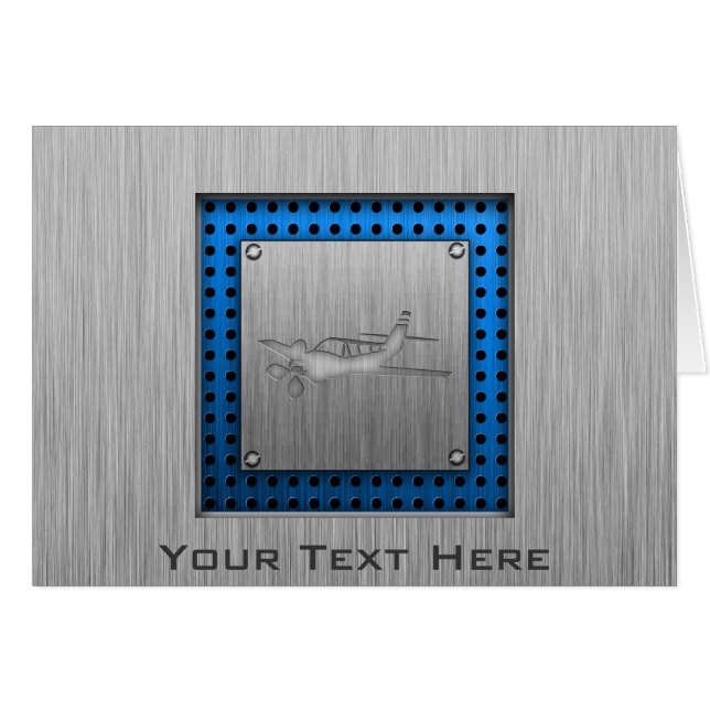 Flugzeug aus gebürstetem Metall (Vorderseite (Horizontal))