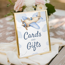Flugzeug-Aviator-Karten-Geschenke-Tischschild 8x10