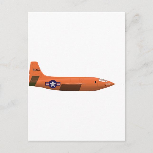 Flugzeug Bell X-1 Rocket Postkarte (Vorderseite)