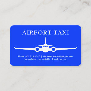 Flugzeug Blaue Himmel Flughafen Taxi Visitenkarte