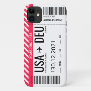 Flugzeug Boarding Ticket (personalisieren) Case-Mate iPhone Hülle