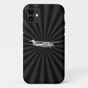 Flugzeug-Cessna-Silhouette, die schwarzen iPhone 11 Hülle
