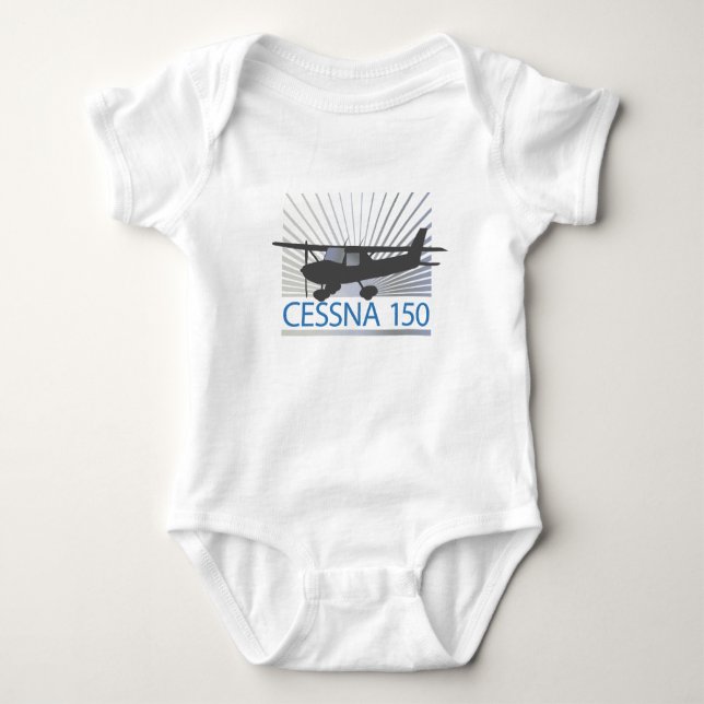 Flugzeug Cessnas 150 Baby Strampler (Vorderseite)