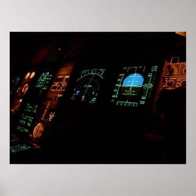 Flugzeug Cockpit Poster (Vorne)