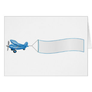 Flugzeug, das Fahne zieht