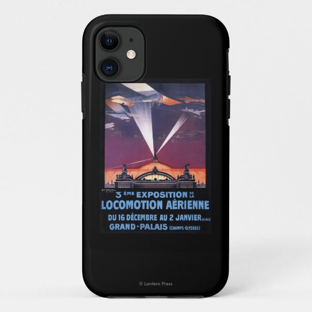 Flugzeug, das über Scheinwerfer-Plakat fliegt Case-Mate iPhone Hülle (Rückseite)