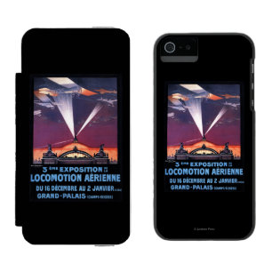 Flugzeug, das über Scheinwerfer-Plakat fliegt Incipio Watson™ iPhone 5 Geldbörsen Hülle