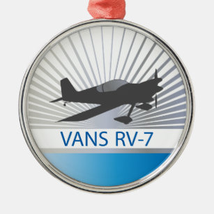Flugzeug der Packwagen-RV-7 Silbernes Ornament