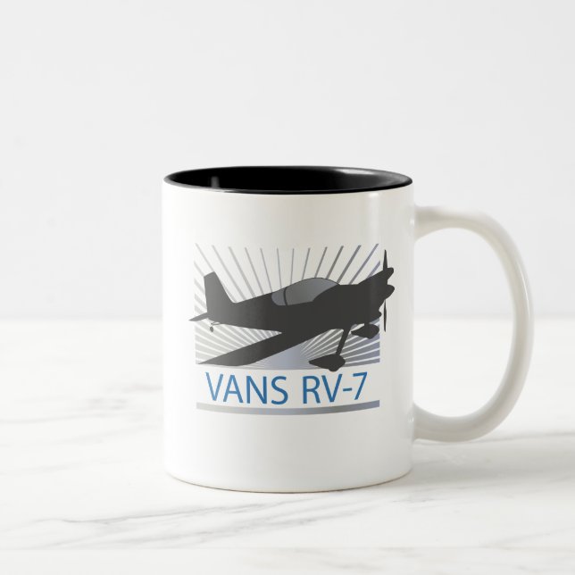 Flugzeug der Packwagen-RV-7 Zweifarbige Tasse (Rechts)