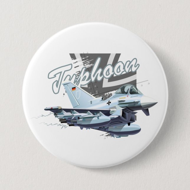 Flugzeug des Cartoon Button (Vorderseite)