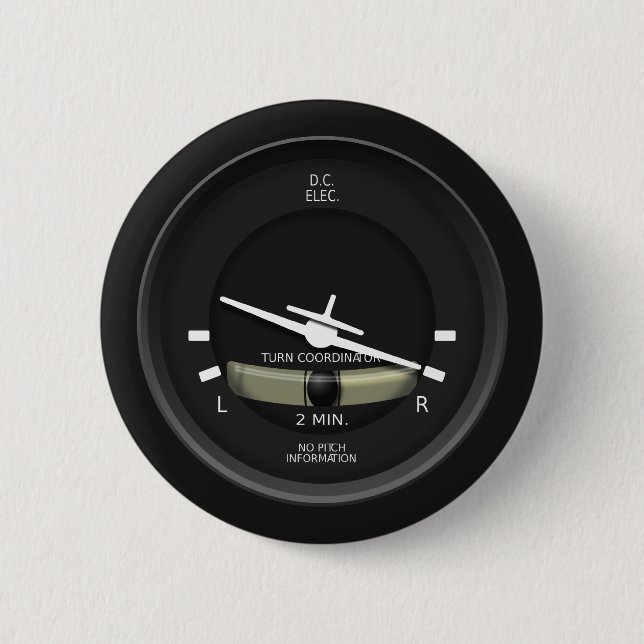 Flugzeug-Drehungs-Koordinator-Instrument Button (Vorderseite)