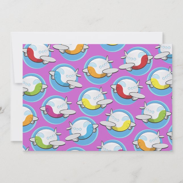 Flugzeug Einladung (Vorderseite)