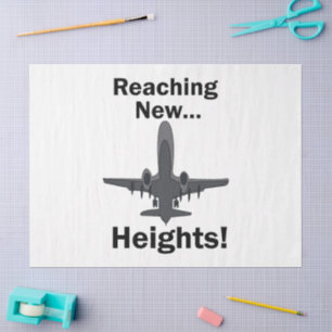 Flugzeug erreicht neue Höhen Inspirierender Spruch Seidenpapier