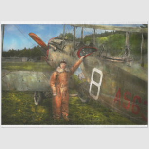 Flugzeug - Erste Anlaufstelle in den USA - 1921 Seidenpapier