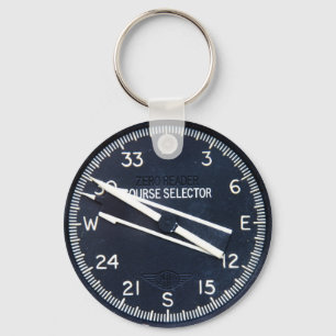 Flugzeug-Flugzeug-Fliegen-Flug-Kurs-Instrument Schlüsselanhänger