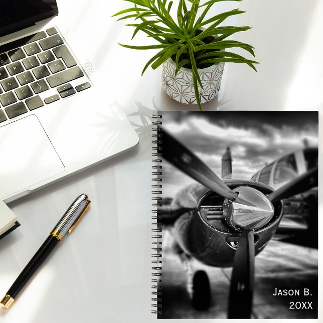 Flugzeug Foto Pilot Aviator Spaß Luftfahrt Benutze Notizbuch (Von Creator hochgeladen)