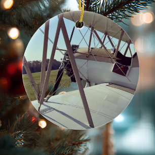 Flugzeug Foto Weihnachten Personalisierte Keramik Ornament