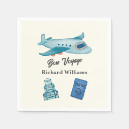 Flugzeug für das Erlebnisreisen Serviette