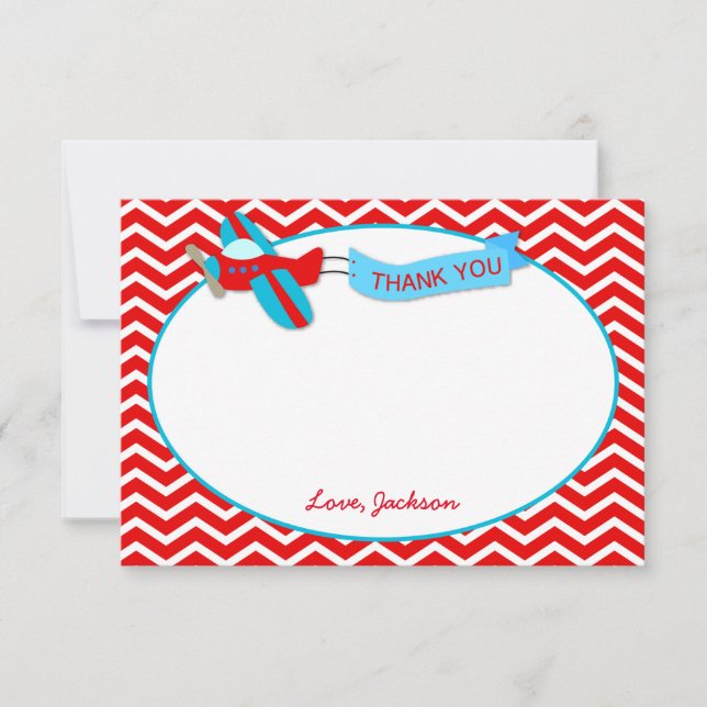 Flugzeug-Geburtstag danken Ihnen Karten (Vorderseite)