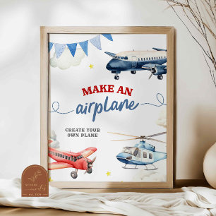 Flugzeug Geburtstag ein benutzerdefiniertes Zeiche Poster