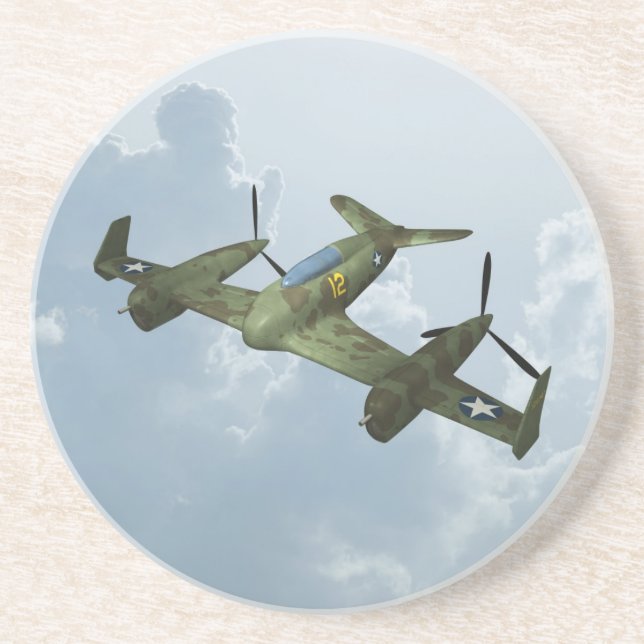 Flugzeug Getränkeuntersetzer (Vorne)