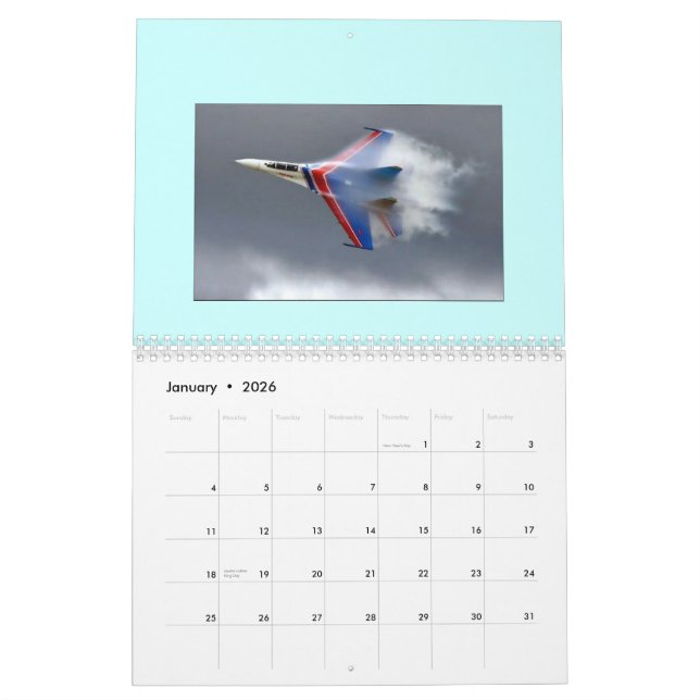 FLUGZEUG Gewohnheit Druckkalender Kalender (Jan 2026)
