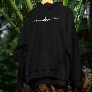 Flugzeug Heartbit Hoodie