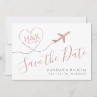 Flugzeug Herz rosa Niedliche Hochzeit in Urlaubsor
