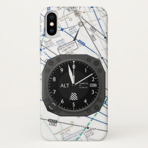 Flugzeug-Höhenmesser-Sektionskarte iPhone X Hülle